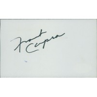Frank Capra Director Signed 3x5 Index Card JSA Authenticated