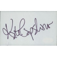 Kate Capshaw Actress Signed 3x5 Index Card JSA Authenticated