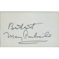 Mary Carlisle Actress Signed 3x5 Index Card JSA Authenticated