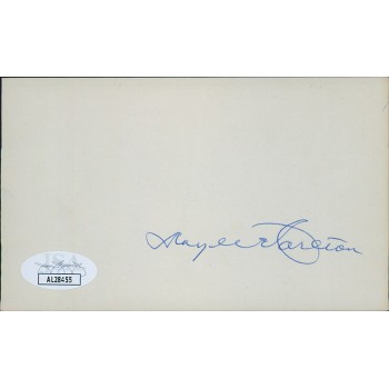 Doyle Carlton Florida Governor Senator Signed 3x5 Index Card JSA Authenticated