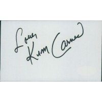 Kim Carnes Singer Signed 3x5 Index Card JSA Authenticated