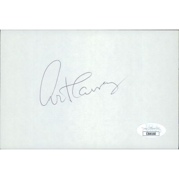 Art Carney Actor Signed 4x6 Index Card JSA Authenticated