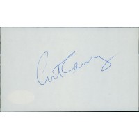 Art Carney Actor Signed 3x5 Index Card JSA Authenticated