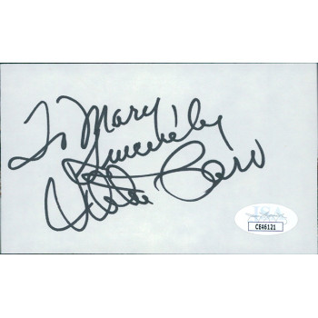 Vikki Carr Singer Signed 3x5 Index Card JSA Authenticated Personalized