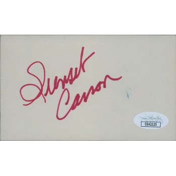 Sunset Carson Actor Signed 3x5 Index Card JSA Authenticated