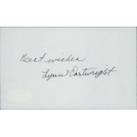 Lynn Cartwright Actress Singer Signed 3x5 Index Card JSA Authenticated