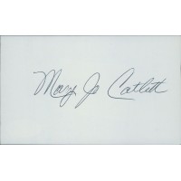 Mary Jo Catlett Actress Signed 3x5 Index Card JSA Authenticated