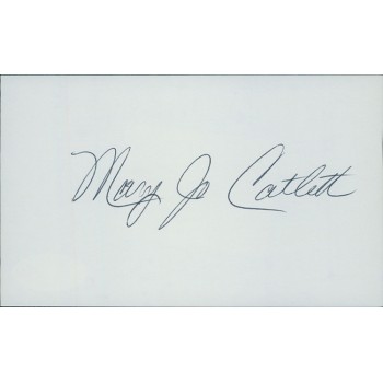 Mary Jo Catlett Actress Signed 3x5 Index Card JSA Authenticated