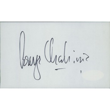 George Chakiris Actor Signed 3x5 Index Card JSA Authenticated