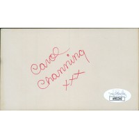 Carol Channing Actress Signed 3x5 Index Card JSA Authenticated