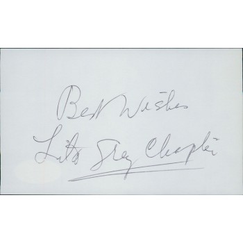 Lita Grey Chaplin Actress Signed 3x5 Index Card JSA Authenticated