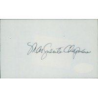 Marguerite Chapman Actress Signed 3x5 Index Card JSA Authenticated