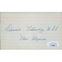 Dennis Chavez New Mexico Congressmen Senator Signed 3x5 Index Card JSA Authentic