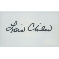 Lois Chiles Actress Signed 3x5 Index Card JSA Authenticated