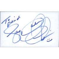 Claudia Christian Actress Signed 3x5 Index Card JSA Authenticated
