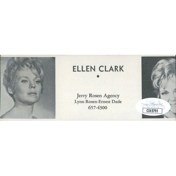 Virginia Christine Actress Signed 2x5 Directory Cut JSA Authenticated