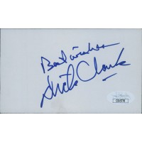 Dick Clark Actor TV Host Signed 3x5 Index Card JSA Authenticated