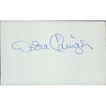 Debra Clinger Actress Signed 3x5 Index Card JSA Authenticated