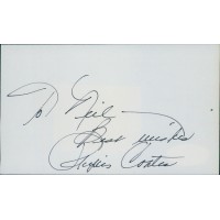 Phyllis Coates Actress Signed 3x5 Index Card JSA Authenticated