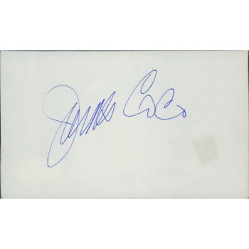 James Coco Actor Signed 3x5 Index Card JSA Authenticated