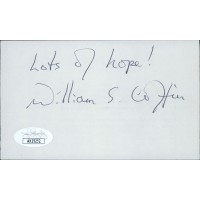 William Sloane Coffin Activist Clergyman Signed 3x5 Index Card JSA Authenticated William Sloane Coffin Activist Clergyman Signed 3x5 Index Card JSA Authenticated