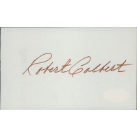 Robert Colbert Actor Signed 3x5 Index Card JSA Authenticated