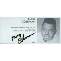 Gary Coleman Actor Signed 2x4 Directory Cut JSA Authenticated
