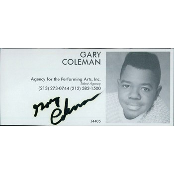 Gary Coleman Actor Signed 2x4 Directory Cut JSA Authenticated