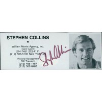 Stephen Collins Actor Signed 2x5 Directory Cut JSA Authenticated