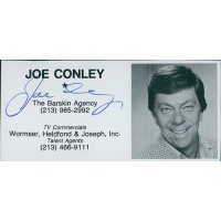 Joe Conley Actor Signed 2x4 Directory Cut JSA Authenticated