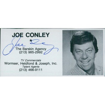 Joe Conley Actor Signed 2x4 Directory Cut JSA Authenticated