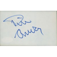 Tim Conway Actor Signed 3x5 Index Card JSA Authenticated