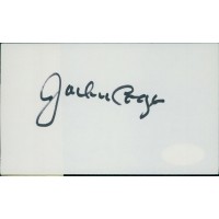 Jackie Cooper Actor Signed 3x5 Index Card JSA Authenticated