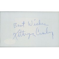 Kathryn Crosby Actress Signed 3x5 Index Card JSA Authenticated