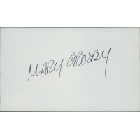 Mary Crosby Actress Signed 3x5 Index Card JSA Authenticated