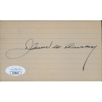 James Curley Boston Mass Mayor Governor Signed 3x5 Index Card JSA Authenticated