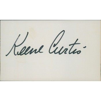 Keene Curtis Actor Signed 3x5 Index Card JSA Authenticated