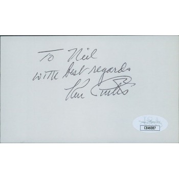 Ken Curtis Actor Signed 3x5 Index Card JSA Authenticated Personalized