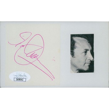 Vic Damone Singer Signed Cut Pasted Onto 3x5 Index Card JSA Authenticated