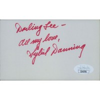 Sybil Danning Actress Model Signed 3x5 Index Card JSA Authenticated Personalized