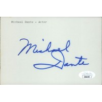 Michael Dante Actor Signed 4x6 Index Card JSA Authenticated