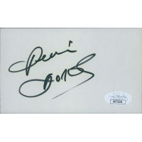 Denise Darcel Actress Singer Signed 3x5 Index Card JSA Authenticated