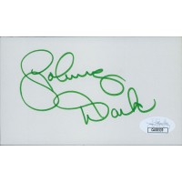Johnny Dark Actor Signed 3x5 Index Card JSA Authenticated