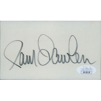 Pam Dawber Actress Singer Signed 3x5 Index Card JSA Authenticated