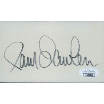 Pam Dawber Actress Singer Signed 3x5 Index Card JSA Authenticated