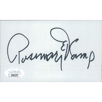 Rosemary DeCamp Actress Signed 3x5 Index Card JSA Authenticated