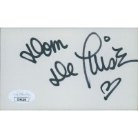 Dom DeLuise Actor Signed 3x5 Index Card JSA Authenticated