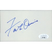 Fats Domino Piano Musician Signed 3x5 Index Card JSA Authenticated