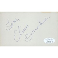 Elinor Donahue Actress Signed 3x5 Index Card JSA Authenticated