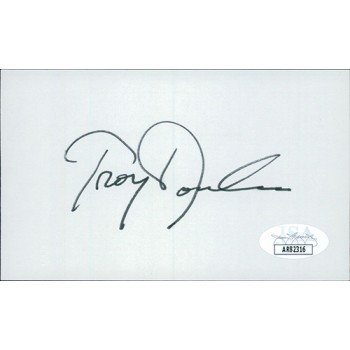 Troy Donahue Actor Signed 3x5 Index Card JSA Authenticated